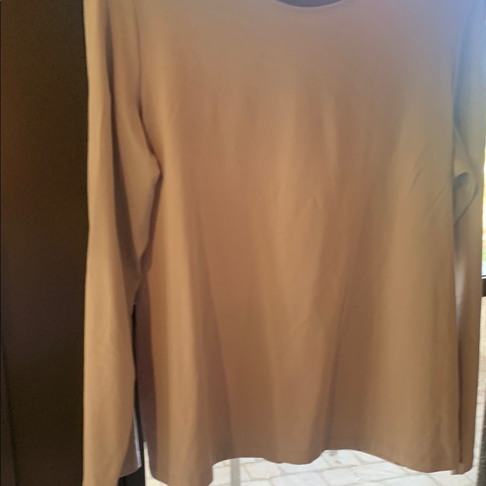 Beige Long Sleeve Top